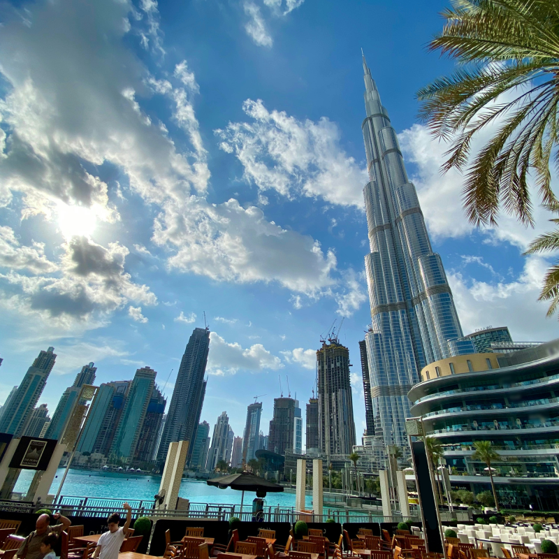 Urban skyline with modern buildings